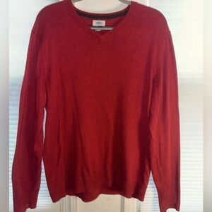 v neck grandpa sweater red grunge